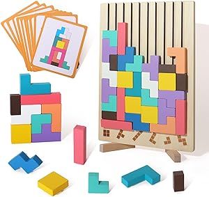 Wooden Block Puzzle, Block Puzzle, Wooden Building Blocks, Toddler Education, Educational Toys For Toddlers, Toys For Toddlers, Kids Gift Guide, Gifted Education, Gift For Boys