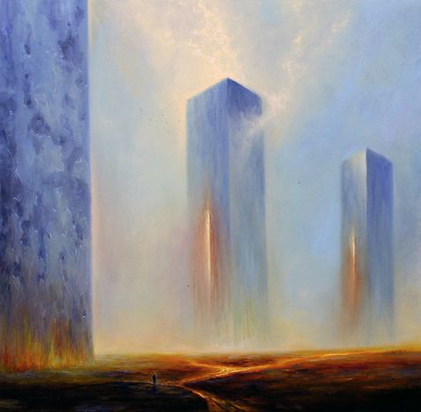 Zdzisław Beksiński, Aesthetic Painting, Scary Art, Ethereal Art, Surreal Art, Modern Painting, Fantasy Landscape, Art Boards, Surrealism