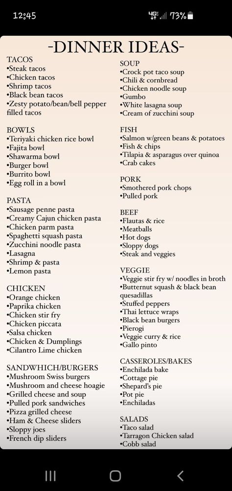 Dinner List Ideas Menu Planning, Meal Planning Menus, Family Meal Planning, Easy Healthy Meal Prep, Healthy Meal Prep, Meal Plans, Meals For The Week, The Menu, Easy Healthy Recipes