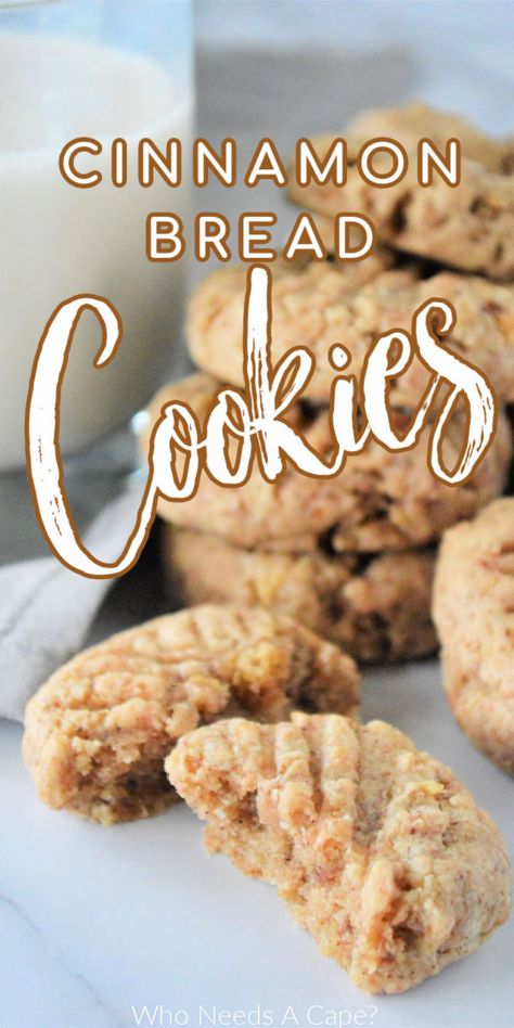 Cinnamon Bread Cookies combine 2 of your favorites into one amazing treat. Easy to make, you’ll love these cookies for the holiday season. #cookierecipe #holidaybaking #holidaycookie Flavored Breads, Whoopi Pies, Amazing Cookie Recipes, Dessert Cravings, Cookies Homemade, Pinterest Christmas, Bread Cookies, Christmas Delights, Potluck Party