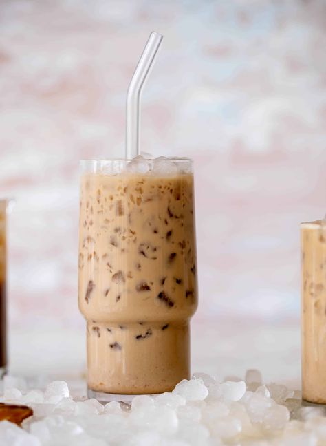 peanut butter iced lattes Peanut Butter Coffee Syrup, Peanut Butter Syrup Recipe, Butter Syrup Recipe, Peanut Butter Syrup, Bakery Pastries, Iced Latte Recipe, Coffee Creations, Butter Syrup, Iced Lattes