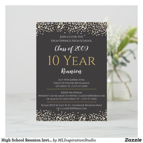 Highschool Reunion, 10 Year Reunion, Reunion Invitation, Reunion Invitations, Reunion Ideas, High School Reunion, School Reunion, Class Reunion, High School Classes