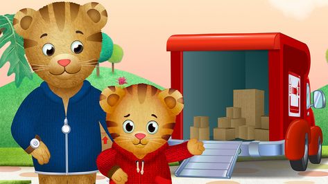 The Daniel Tiger Movie: Won't You Be Our Neighbour? : ABC iview Daniel Tiger Wallpaper, Daniel Tiger Trolley, Two Brothers Movie Tigers, A Tiger In The Zoo Drawing, Tiger Family, Daniel Tiger's Neighborhood, Daniel Tiger, Abc For Kids, Kids Tv