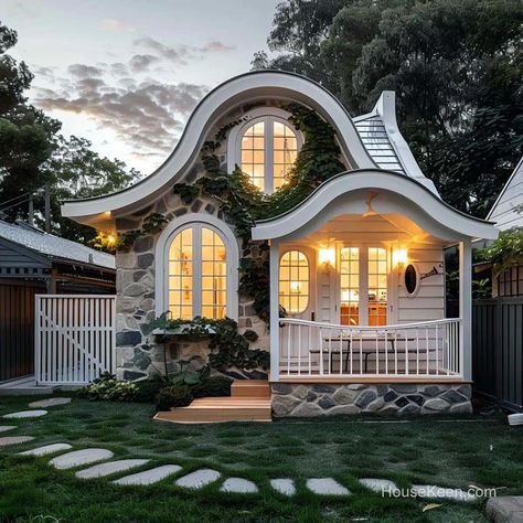 9 ROUND Houses That Look Amazing (Picture Concepts) Round Architecture, Round Cottage, Round House Plans, Round Building, Tiny House Village, Small Cottage Homes, Small Cottage, Round House, Building Structure