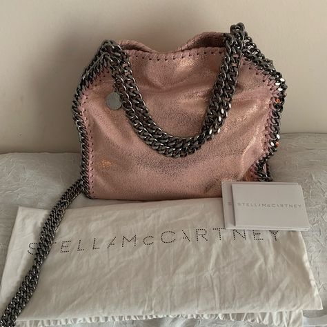 Authentic Stella McCartney Pink Glisten  Mini Falabella Fold Over Tote Stella Mccartney Aesthetic, Raspberry Martini, Stella Mcartney, Stella Mccartney Handbags, Aesthetic Bag, My Style Bags, Handbag Essentials, Bag Obsession, Stella Mccartney Bag