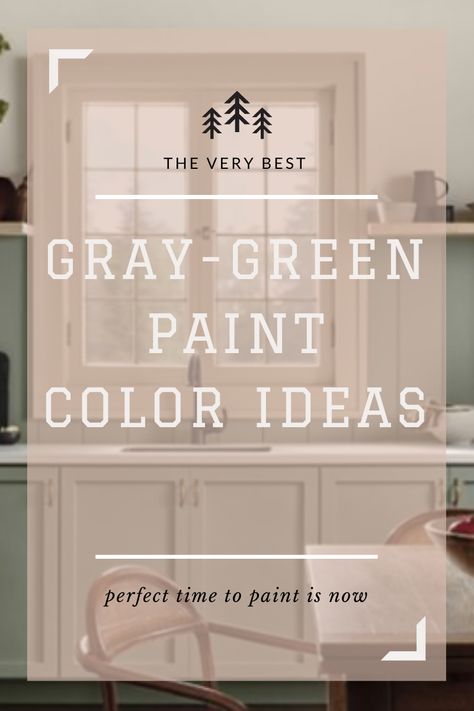 Gray green paint colors have been increasingly popular among homeowners, and I absolutely love it! They have a beautiful earthiness and warmth that feels so cozy and inviting. Yet with the gray undertones, the color passes as a neutral. Today I’m sharing my 12 favorite gray green paint color ideas. Neutral Green Paint Colors, Gray Green Paint Colors, Gray Accent Wall Bedroom, Green Bathroom Colors, Benjamin Moore Green, Green Exterior Paints, Sage Green Paint Color, Bathroom Color Palette, Grey Painted Walls