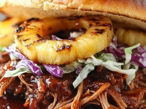 Tropical Pulled Pork Sandwich: A Flavorful Fusion - NewsBreak Coleslaw For Pulled Pork Sandwiches, Creamy Cole Slaw Recipe, Ultimate Beef Stew, Crunchy Coleslaw, Homemade Sweet Chili Sauce, Hawaiian Pulled Pork, Pork Sandwich Recipes, Homemade Bbq Sauce Recipe, Pulled Pork Sandwiches