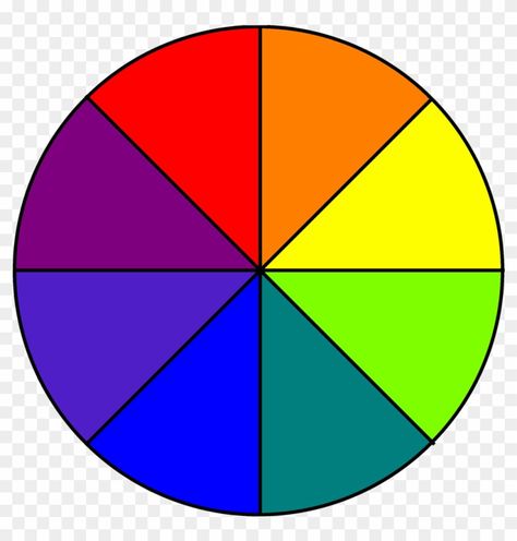 8 colors Color Wheel Interior Design, Complementary Color Wheel, Primary Color Wheel, Detailed Coloring Pages, Unique Drawings, Color Wheel, Complementary Colors, Color Theory, Colour Images