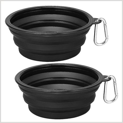 Kytely Large Collapsible Dog Bowls 2 Pack, 34oz Foldable Dog Travel Bowl, Portable Dog Water Food Bowl with Carabiner, Pet Fe Dog Travel Bowl, Collapsible Dog Bowl, Travel Dog Bowl, Water Food, Dog Water Bowls, Dog Things, Dog Food Bowls, Apocalypse Survival, Cat Travel