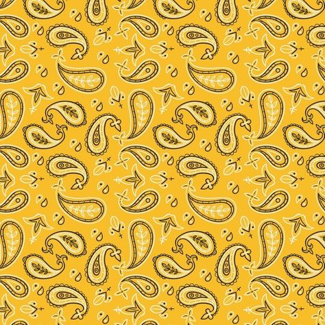 Yellow paisley bandana pattern | Free Vector #Freepik #freevector #pattern #design #decoration #creative Bandana Pattern, Cartoon Character Tattoos, Paisley Bandana, Music Festival Poster, Paisley Art, Flower Pattern Design, Phone Wallpaper Patterns, Floral Prints Pattern, Pattern Images