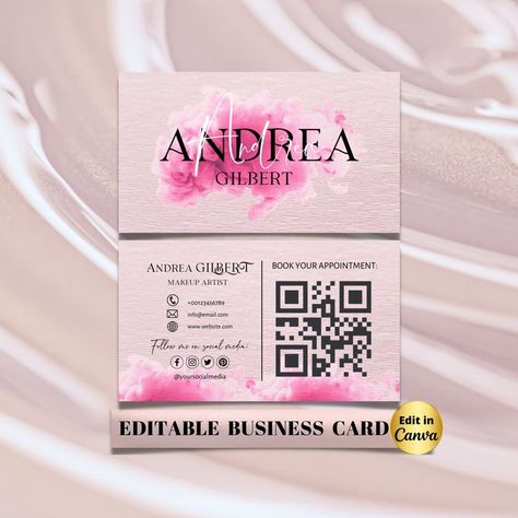 Pin on Business Card TEMPLATES Lipgloss Business Cards, Lipgloss Business Cards Ideas, Business Card Ideas For Estheticians, Pink Visiting Card, Etsy Buissness Card, Nail Business Cards Design, Beauty Card Design, Nail Bussines Card Design Ideas, Makeup Buissness Cards Ideas