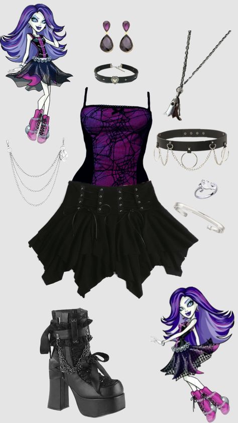 Spectra Vondergeist inspired outfit #monsterhigh Monster High Aesthetic Outfit, Monster High Halloween Costumes, Monster High Halloween, Monster High Cosplay, Monster High Costume, Spectra Vondergeist, Monster High Clothes, High Clothes, Pretty Halloween Costumes