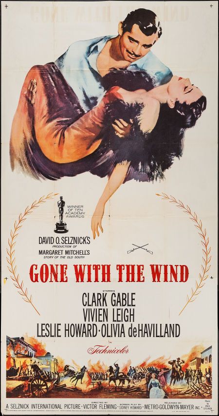 Gone with the Wind movie poster (MGM, R-1961) #classicmovie Gone With The Wind Poster, Wind Movie, Rhett Butler, Scarlett O'hara, Epic Movie, Classic Movie Posters, Go To Movies, Gone With The Wind, About Time Movie