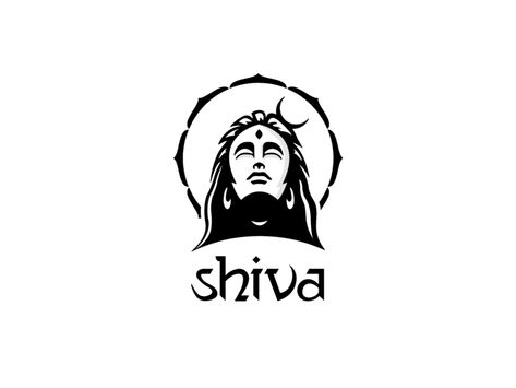 Lord Shiva logo by Hareesh ✪ on Dribbble Shiva Lord Tattoo, Rediyam Art Logo, Lord Shiva Logo Design, Shiva Name Logo, Rediyam Art, Shiva Logo Design, Mahadev Logo, Shiva Silhouette, Shiva Logo