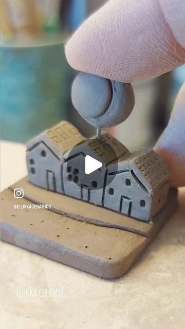 Ceramic Miniature House, Fairy Houses Ceramic, Clay House Ideas, Ceramic Miniatures, Thanks For Following Me, Beautiful Ceramics, Clay Classes, Rainbow House, Pottery Houses