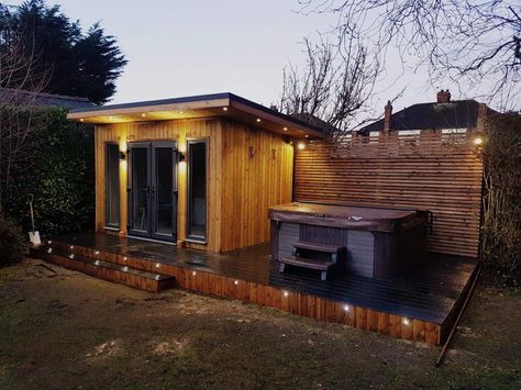 Outdoor Hot Tub And Sauna Ideas, Hot Tub Building, Modern Sauna Outdoor, Outdoor Sauna Hot Tub, Sauna And Spa Outdoor, Outside Sauna And Hot Tub, Outdoor Sauna And Hot Tub Ideas Backyards, Hot Tub And Sauna Ideas Backyard, Sauna And Shed Combo