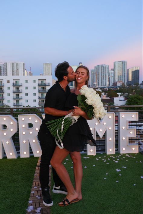 Rooftop Proposal, Marquee Letters, Proposal Ideas, Letters And Numbers, Marry Me, Wedding Engagement, Miami, Quick Saves