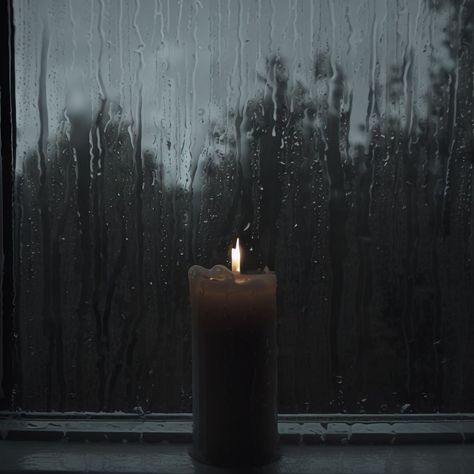 Candle Cove, Rain Candle, Rainy Window, Rain Window, Dark Windows, Rainy Day Aesthetic, Night Rain, Rain Painting, Red Rain