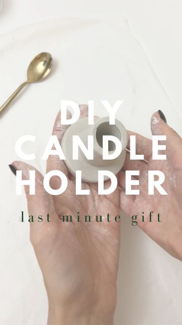 DEBORAH STUBBINGTON on Instagram: "DIY AIR DRY CLAY CANDLE HOLDERS - great last minute gift idea. I made these on my insta LIVE crafting session and thought I would share the tutorial here. U get my air dry clay from @hobbycrafthq but you’ll also find it on Amazon. Stay tuned for part two this evening when I share the finished painted candle holders. #DebsDIYChristmas . . . . . #diychristmas #diychristmasgifts #diyideas #simplecrafts #airdryclay #airdryclaycreation #craftychristmas #budgetgiftideas #homemadepresents #diypresents #diychristmasdecor" Air Dry Clay Wedding Ideas, Clay Diy Candle Holders, Air Dry Candle Holder, Air Dry Clay Candle Holder Diy, Simple Air Dry Clay Ideas, Homeade Candles, Dry Clay Candle Holder, Air Dry Clay Gift Ideas, Air Dry Clay Candle