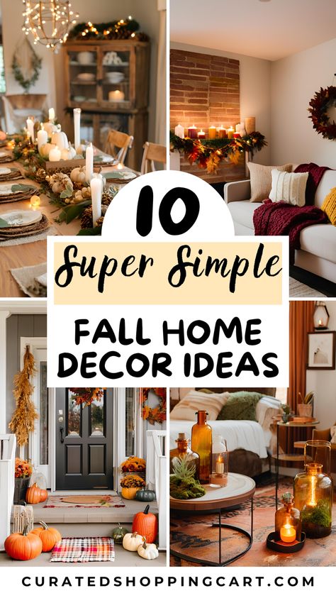 Explore 10 simple fall home decor tips to create an inviting atmosphere. Ideal for homeowners looking to refresh their spaces for autumn. Make your home a cozy retreat with these easy tips! Easy fall home decor, autumn home refresh, autumn home decor, seasonal home decor, fall home decor essentials, fall decor ideas for the home, fall decorations, fall decor ideas, fall decor 2024, fall decor inspiration, fall home aesthetic, fall aesthetic, autumn aesthetic, autumn decor ideas for the home. Cozy Fall Home Aesthetic, Fall 2024 Home Decor Trends, Fall Decor Ideas For The Home Farmhouse, Fall Decor 2024, Fall Home Aesthetic, Fall Lawn Maintenance, Indoor Fall Decor, Fall Home Decor Ideas, Fall Room Decor