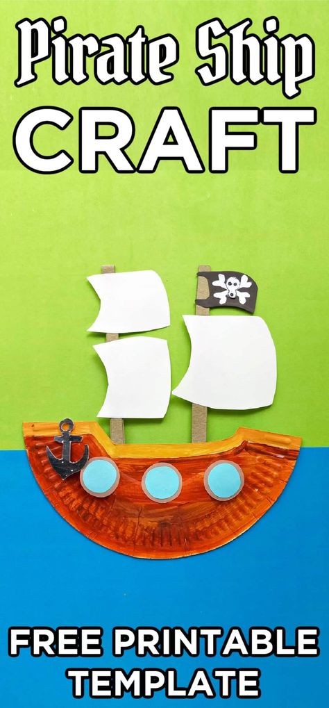 Ahoy, crafty mateys! Sail into fun with our Pirate Ship Craft. Transform into a seafaring masterpiece. Perfect for kids of all ages! Pirate Ship Template, Paper Plate Pirate, Pirate Ship Craft, Ship Template, Pirate Crafts, Pirate Boats, Ship Craft, Quick And Easy Crafts, Printable Ideas