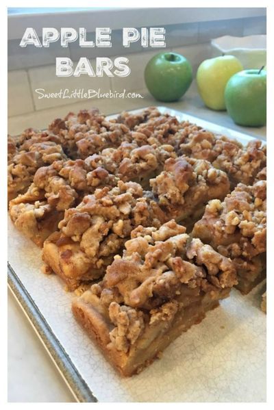 APPLE PIE BARS - Easier than apple pie!! These apple pie bars have an amazing short bread bottom crust and shortbread crumble topping, with a perfect apple filling in the middle. A new family favorite that we will be making for years to come. #ApplePie #Bars #Recipe #SweetLittleBluebird Dutch Apple Pie Bars, Apple Pie Bars Easy, Apple Pie Bars Recipe, Pie Bars Recipe, Dutch Apple Pie, Pie Bar Recipes, Apple Pie Bars, Best Apple Pie, Dutch Apple