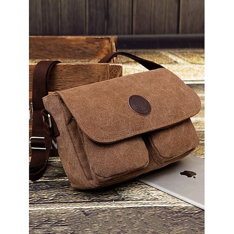 Category:Crossbody Bag; Embellishment:Buckle,Zipper,Multiple pockets; Gender:Men's; Type:Messenger Bag,Shoulder Bags; Occasion:Casual Daily,Outdoor; Material:Canvas; Width:7; Closure Type:Zipper; Height:20; Function:Large Capacity,Durable; Pattern:Solid Color; Listing Date:12/26/2024; Production mode:External procurement; Length:28; Detachable strap:Non-Detachable; Adjustable strap:Adjustable Casual Crossbody Bag, Outdoor Material, Canvas Messenger Bag, Brown Canvas, Black Khakis, Messenger Bag, Crossbody Bag, Adjustable Straps, Shoe Bag