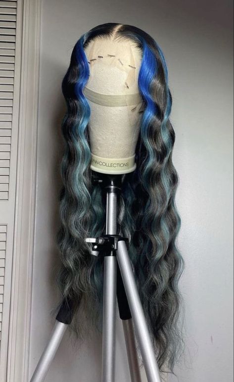 Colored Closure Wigs, Baddie Colored Hair, Wig Color Ideas Black Women Birthday, Wig Color Inspiration, Cute Frontal Hairstyles With Color, Lace Front Wig Colors, Different Color Lace Front Wigs, Cute Sew Ins With Color, Black Wig With Color