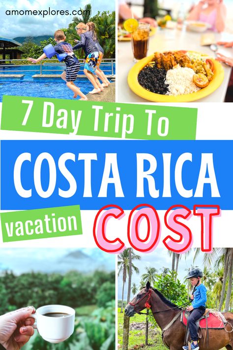 Costa Rica Family Vacation Cost: How Much Does a 7 Day Trip Cost? — A Mom Explores |  Family Travel Tips, Destination Guides with Kids, Family Vacation Ideas, and more! Travel To Costa Rica, Costa Rico, Cost Rica, Costa Rica With Kids, Costa Rica Travel Guide, Family Vacation Ideas, Costa Rica Resorts, San Jose Costa Rica, Family Vacation Spots