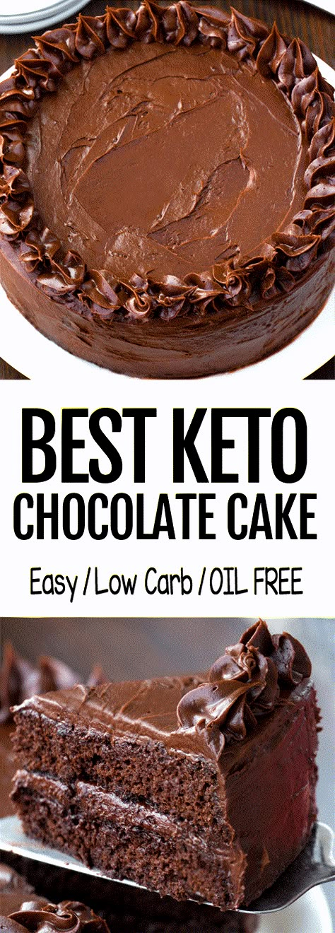 The Best Homemade Low Carb Keto Chocolate Cake Recipe Keto Chocolate Ricotta Cake, Keto Chocolate Torte, Chocolate Covered Katie Recipes, Best Keto Chocolate Cake, Chocolate Desserts Easy, Flourless Chocolate Cake Recipe, Chocolate Cream Cheese Frosting, Bland Food, Keto Cakes