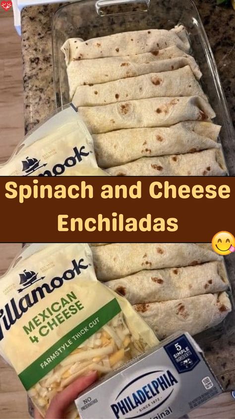 Here's a recipe for Spinach and Cheese Enchiladas that's packed with flavor and perfect for a satisfying dinner. These enchiladas are filled with a cr... Spinach And Cheese Enchiladas, Baked Cabbage Steaks, Recipe For Spinach, Spinach Enchiladas, Enchilada Pasta, Baked Cabbage, Cabbage Steaks, Spinach Cheese, Cheese Enchiladas