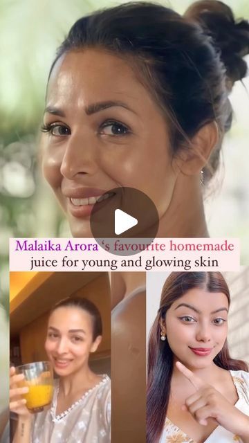 ANUPRIYA | Beauty Content Creator on Instagram: "Malaika Arora’s favourite home made juice / drink for clear , young and glowing skin.

Ingredients :

🎀 Amla
🎀 Pepper Corn
🎀 Turmeric 
🎀 Ginger 
🎀 1 glass water

Blend everything together and then strain it and drink . 
Do you guys more of such reels?

#malaika #malaikaarora #detoxdrink #detoxjuice #clearskin
#bridal #bridalskincare #bridaltips#glowingskin #brideessentials #healthyskin #homeremedies #naturalskincare #prebridal #bridetobe2024 #glowingskintips #naturalremedy #juiceforlife
#glowingskinnaturally #diyskincare #indianskincare #skincarereels #skincare #skincaretips ##bollywoodcelebrities #youngskin #beautytips
#beautyreels #glowyskincare 

Malaika arora ‘s  favourite juice for young  and glowing skin, skincare, skincare tips, Drink For Clear Glowing Skin, Juice To Clear Skin, Healthy Drinks For Clear Skin, Drinks For Glowing Skin, Glowing Skin Drink, Home Made Juice, Glowing Skin Home Remedies, Amla Juice Benefits, Glass Glowing Skin