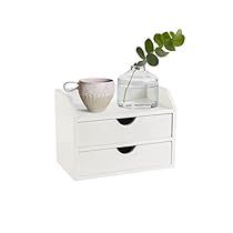 Cute Cabinet, Small Desk Area, White Wood Desk, Cute Desk Organization, Junk Drawer Organizing, Wood Desk Organizer, Desk Organizer Set, Desk Organization Office, Desk Areas