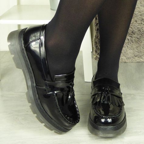 Cute Black School Shoes, Black School Shoe, Loafer School Shoes, Vintage School Shoes, Secondary School Shoes, School Shoes Loafers, Chunky School Shoes, Cute School Shoes Black, Shoes For School Uniforms