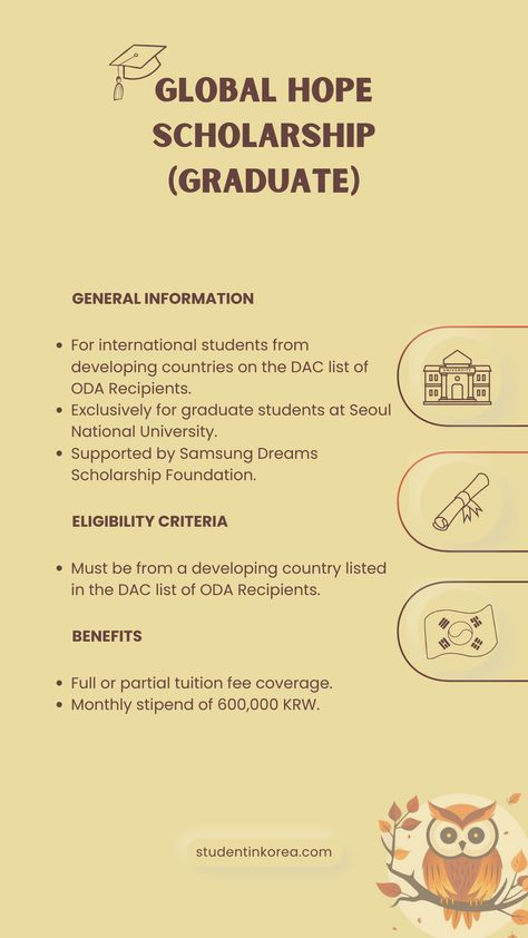 Study in Korea with a scholarship! Follow for more opportunities 🔥 Study In Korea, International Scholarships, List Of Countries, Global Education, Tuition Fees, Developing Country, International Students, Study Abroad, Follow For More