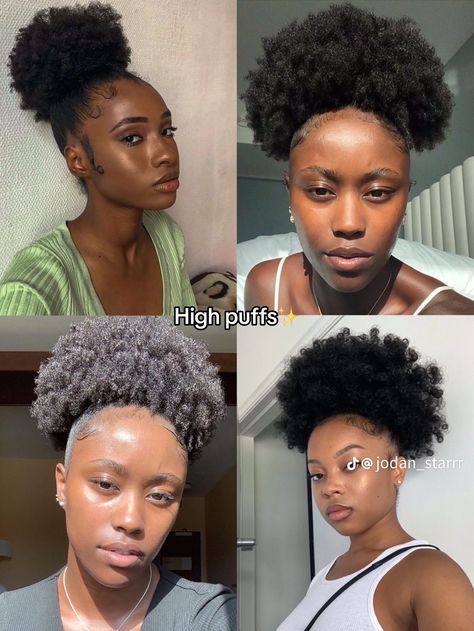 High Puff Natural Hair 4c Short, High Puff Natural Hair 4c, Short Afros, Afro Puff Hairstyles, 4c Natural Hairstyles Short, High Puff, Short Afro Hairstyles, Natural Hair Care Routine, Parting Hair