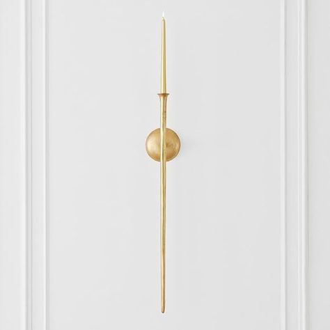 Amazon.com: Z Gallerie Gold Large Dramatic Hanging Candle Holder Sconce - Sleek Wall Art Decoration for Dining Room, Living Room, Office, Bathroom 33” : Home & Kitchen Wall Sconses Hallway, Bar Sconces, Decoration For Dining Room, Gold Candle Sconces, Large Candle Wall Sconces, Wall Mounted Candle Holders, Hanging Candle Holder, Hanging Candle, Sconces Living Room