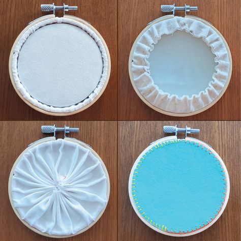 How To Finish Off Embroidery Hoop, Embroidery Hoop Finishing Ideas, Embroidery Hoop Wrapping Ideas, Closing Embroidery Hoop, How To Fill In A Circle Embroidery, Embroidery Hoop Finishing, Close Embroidery Hoop, Embroidery Hoop Alternative, Backing For Embroidery