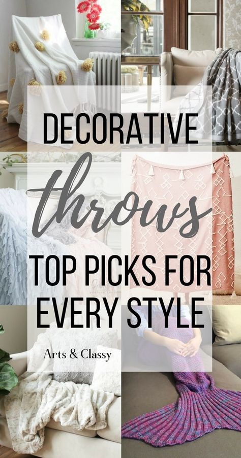 Where to find my favorite decorative throw blankets for your home. Shop beautiful and cozy blankets to snuggle up with, no matter what the season. I've got decorative throws for every style. #throwblankets #throws Blanket Styling, Christmas Decor Diy Cheap, Christmas Decorations Apartment, Decorate Home, Decorative Throws Blanket, Christmas Decorations Cheap, Holiday Throw, Winter Decorations Diy, Christmas Decorations For Kids