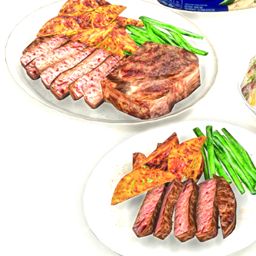 Pan-Seared Steak with Potato Wedges and Green Beans Custom Recipe Pan Seared Steak, Cooked Meal, Seared Steak, Shopping List Grocery, Custom Recipe, Potato Wedges, Pan Seared, Grocery Lists, Grocery List