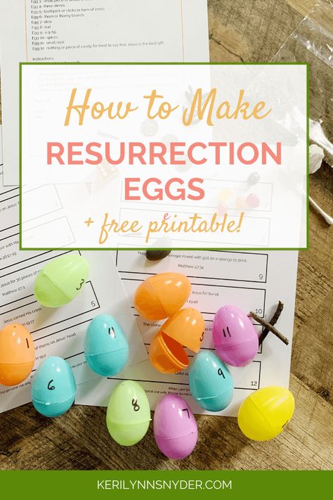 Resurrection Eggs Diy, Diy Resurrection Eggs, Resurrection Eggs Printable, Resurrection Crafts, Resurrection Eggs, Palm Sunday Crafts, Christ Centered Easter, Easter Lessons, Easter Sunday School