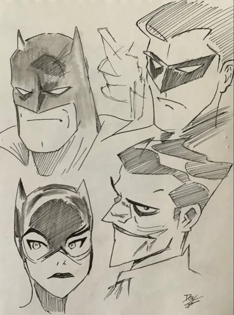 Drawing Comic Book Characters, Batman Poses Drawing, Batman The Animated Series Art Style, Comic Sketch Ideas, Comic Artstyle Tutorial, Michael Hampton Figure Drawing, 80s Comic Art, Dc Drawings Sketches, How To Draw Super Heroes