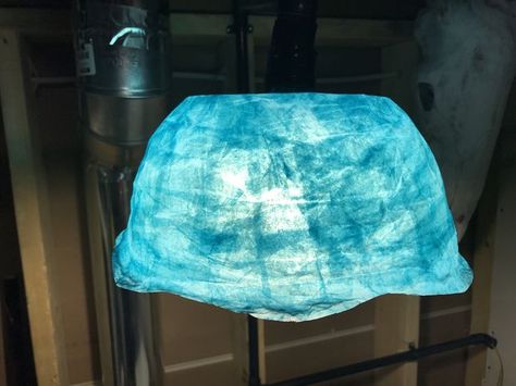 Paper Mache Lamp Shade Paper Mache Lamp Shade, Papier Mache Lamp, Lanterns At Night, Paper Mache Lamp, Lamp Shade Art, Lamp Shade Diy, Vintage Lamp Shades, Country Lamps, Old Lamp Shades