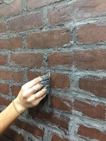 DIY Brick Wall – JaxnBlvd Fake Brick Wall Panel, Faux Brick Accent Wall, Fake Brick Wall, Diy Faux Brick Wall, Brick Wall Ideas, Diy Brick Wall, Faux Brick Wall Panels, Fake Brick, Brick Backsplash Kitchen