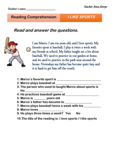 Sport English, English Lesson Plans, Hindi Worksheets, Short Stories For Kids, Comprehension Worksheets, English Reading, Reading Worksheets, Reading Comprehension Worksheets, Worksheets For Kids