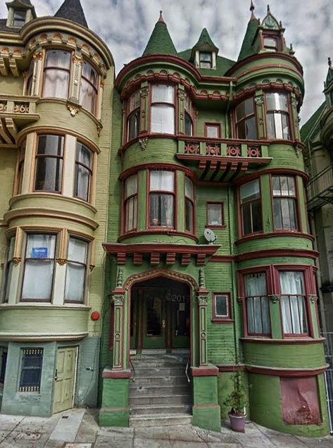 San Francisco Sanfransico California House, San Francisco Architecture Victorian, San Francisco Victorian Houses, Cute Buildings, San Francisco Homes, San Francisco Victorian, San Francisco Architecture, San Francisco Interiors, Pretty Buildings