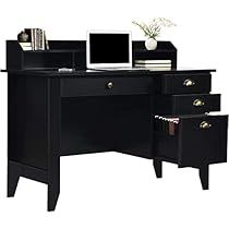 White Desk With Drawers, Computer Desk With Drawers, Desk With File Drawer, White Computer Desk, Computer Desk With Shelves, Wood Office Desk, Mdf Panel, Writing Desk With Drawers, Home Office Computer Desk