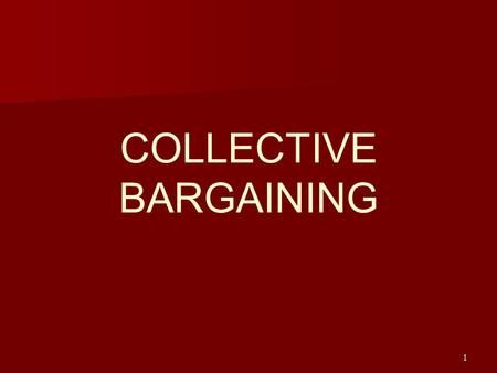 Collective Bargaining, Video Online, Range