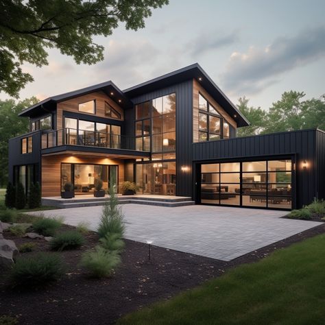 Buckeye Plans - LOVING THIS MODERN BARNDOMINIUM CONCEPT!!!... Modern Barnodium Homes, Midcentury Modern Barndominium, Nice Barndominium, Barndominium Open Concept, Luxury Barndominium Ideas, High End Barndominium, Modern Barndo Interior, Unique Barndominium Exterior, Barniminium Homes Modern