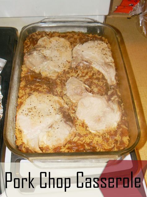 Growing to Four: Pork Chop Casserole Wednesday Meals, Pork Chop Rice, Recipe For Pork Chops, French Onion Pork Chops, What For Dinner, Pork Chop Casserole, Pork Chops And Rice, Recipe For Pork, New Foods To Try